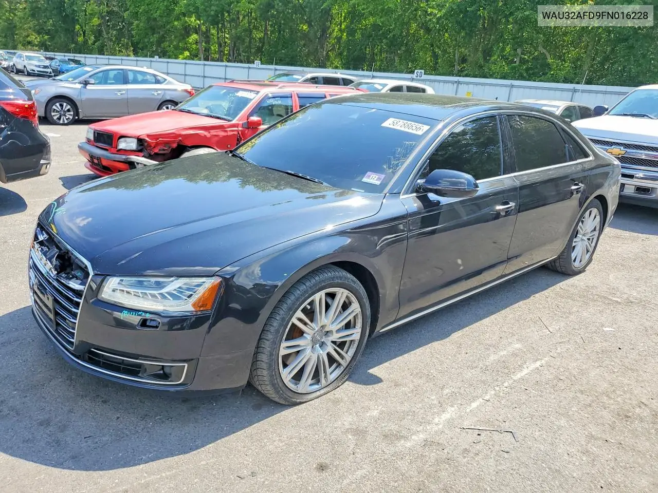 2015 Audi A8 L Quattro VIN: WAU32AFD9FN016228 Lot: 58788656