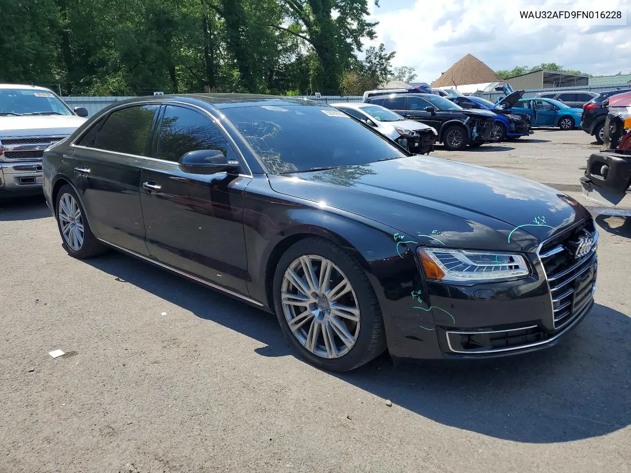 2015 Audi A8 L Quattro VIN: WAU32AFD9FN016228 Lot: 58788656