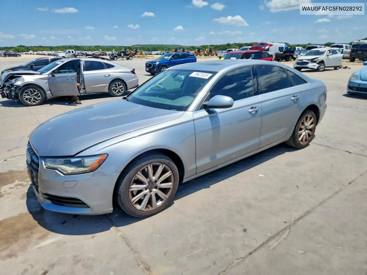2015 Audi A6 Premium Plus VIN: WAUGFAFC5FN028292 Lot: 59625526