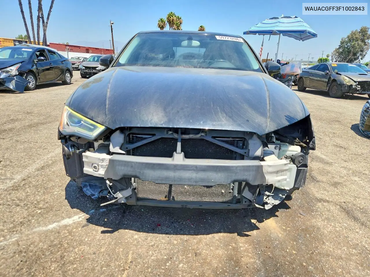 2015 Audi A3 Premium VIN: WAUACGFF3F1002843 Lot: 59723286