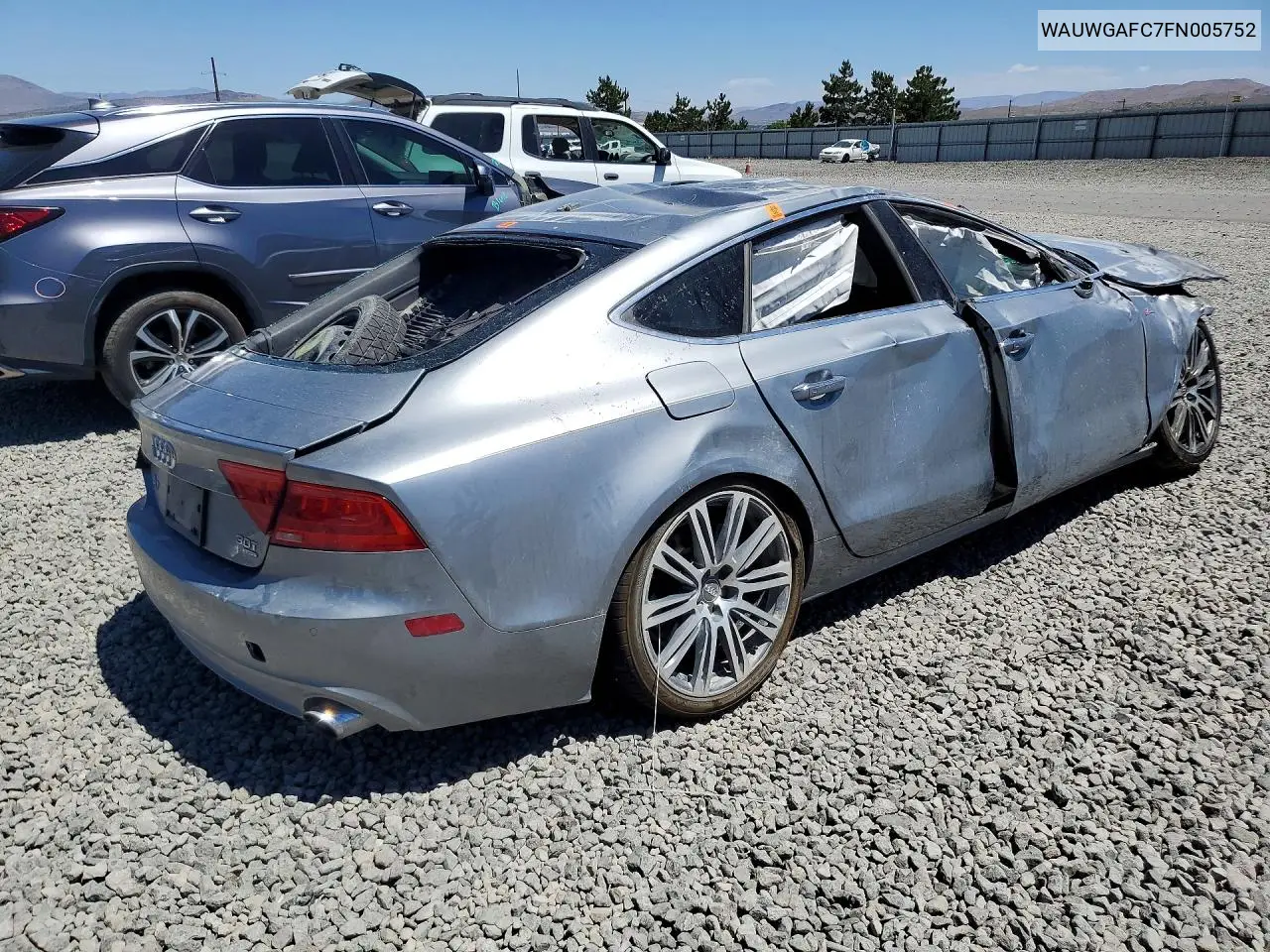 2015 Audi A7 Premium Plus VIN: WAUWGAFC7FN005752 Lot: 59853906