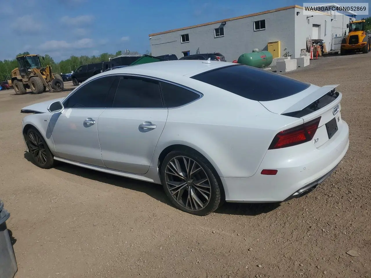 2016 Audi A7 Quattro Progressiv VIN: WAU3GAFC4GN052869 Lot: 52667246