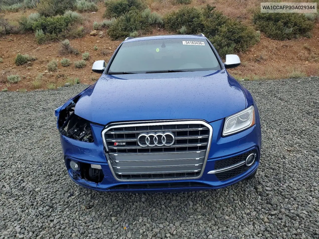 2016 Audi Sq5 Premium Plus VIN: WA1CCAFP3GA029344 Lot: 54183436