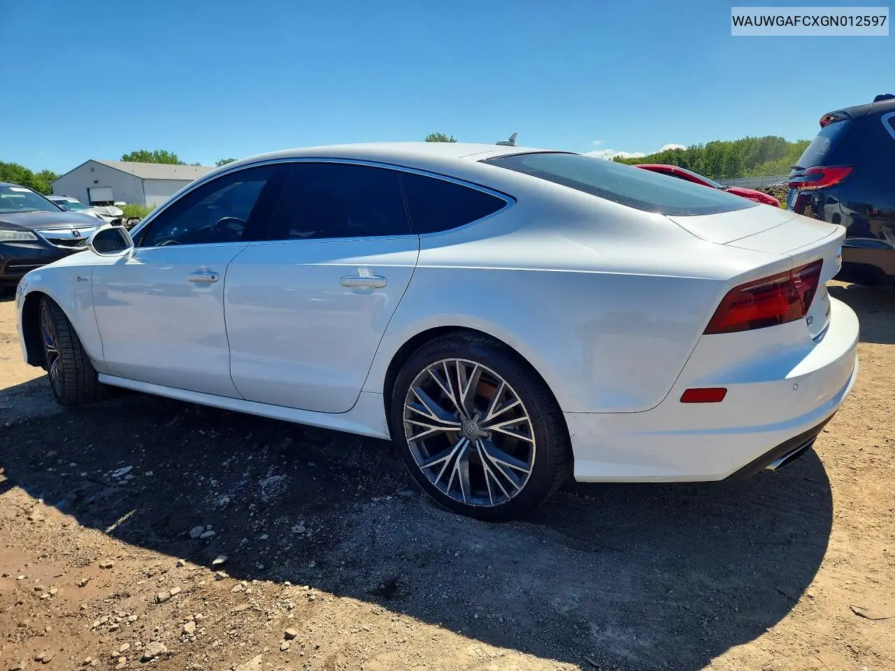 2016 Audi A7 Premium Plus VIN: WAUWGAFCXGN012597 Lot: 58258116