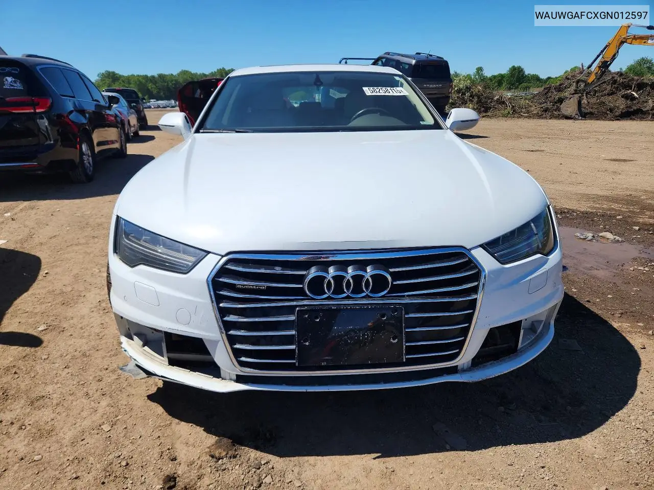 2016 Audi A7 Premium Plus VIN: WAUWGAFCXGN012597 Lot: 58258116