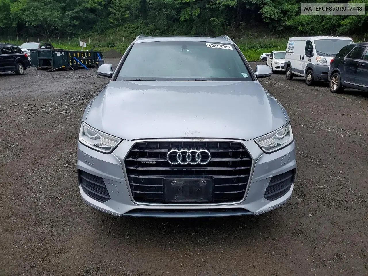2016 Audi Q3 Premium Plus VIN: WA1EFCFS9GR017443 Lot: 60019096