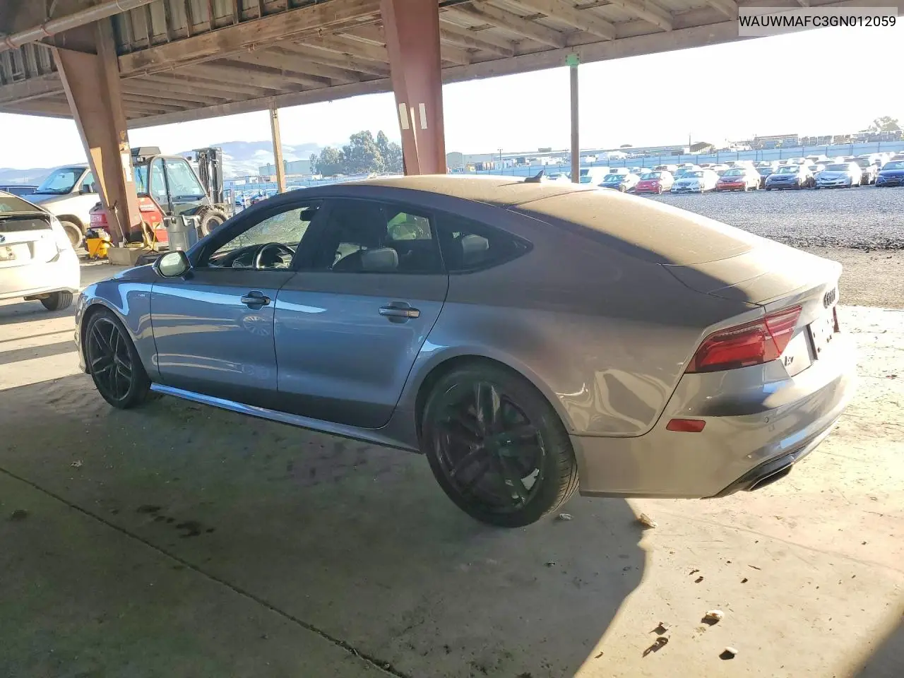 2016 Audi A7 Premium Plus VIN: WAUWMAFC3GN012059 Lot: 79767795