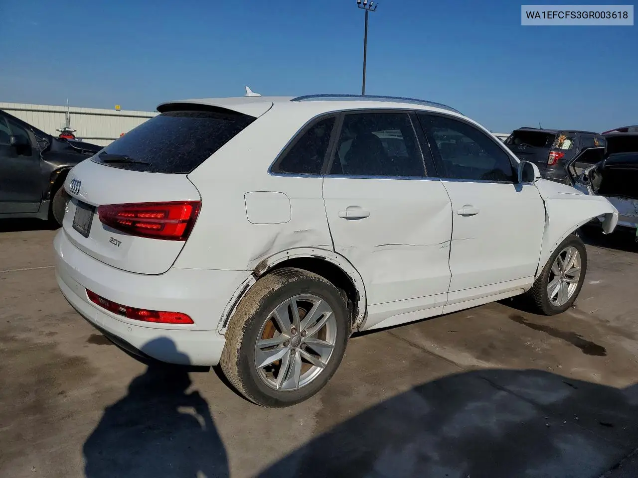 2016 Audi Q3 Premium Plus VIN: WA1EFCFS3GR003618 Lot: 85979575