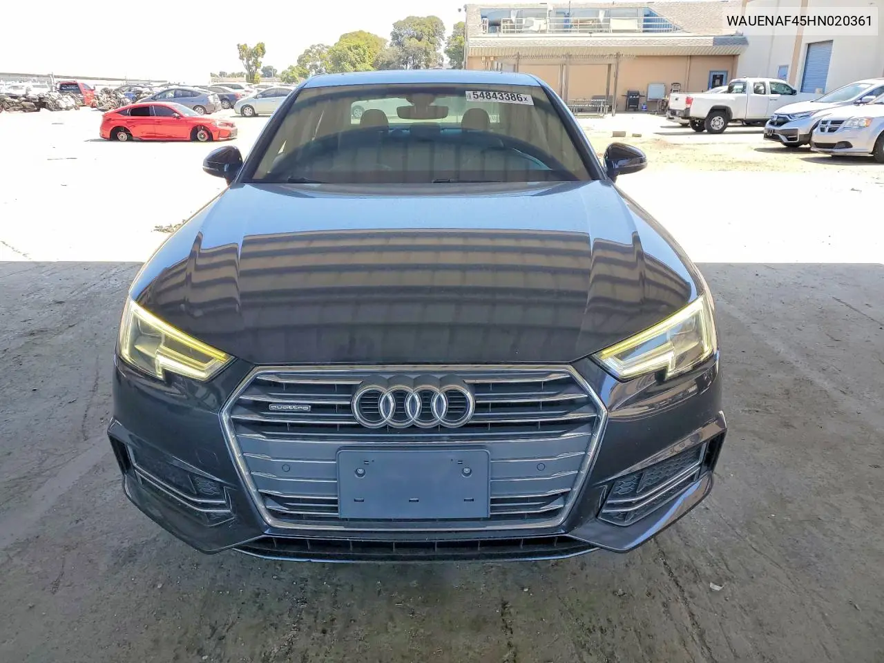 2017 Audi A4 Premium Plus VIN: WAUENAF45HN020361 Lot: 54843386