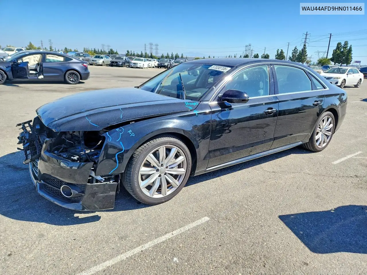 2017 Audi A8 L Quattro VIN: WAU44AFD9HN011466 Lot: 57030706