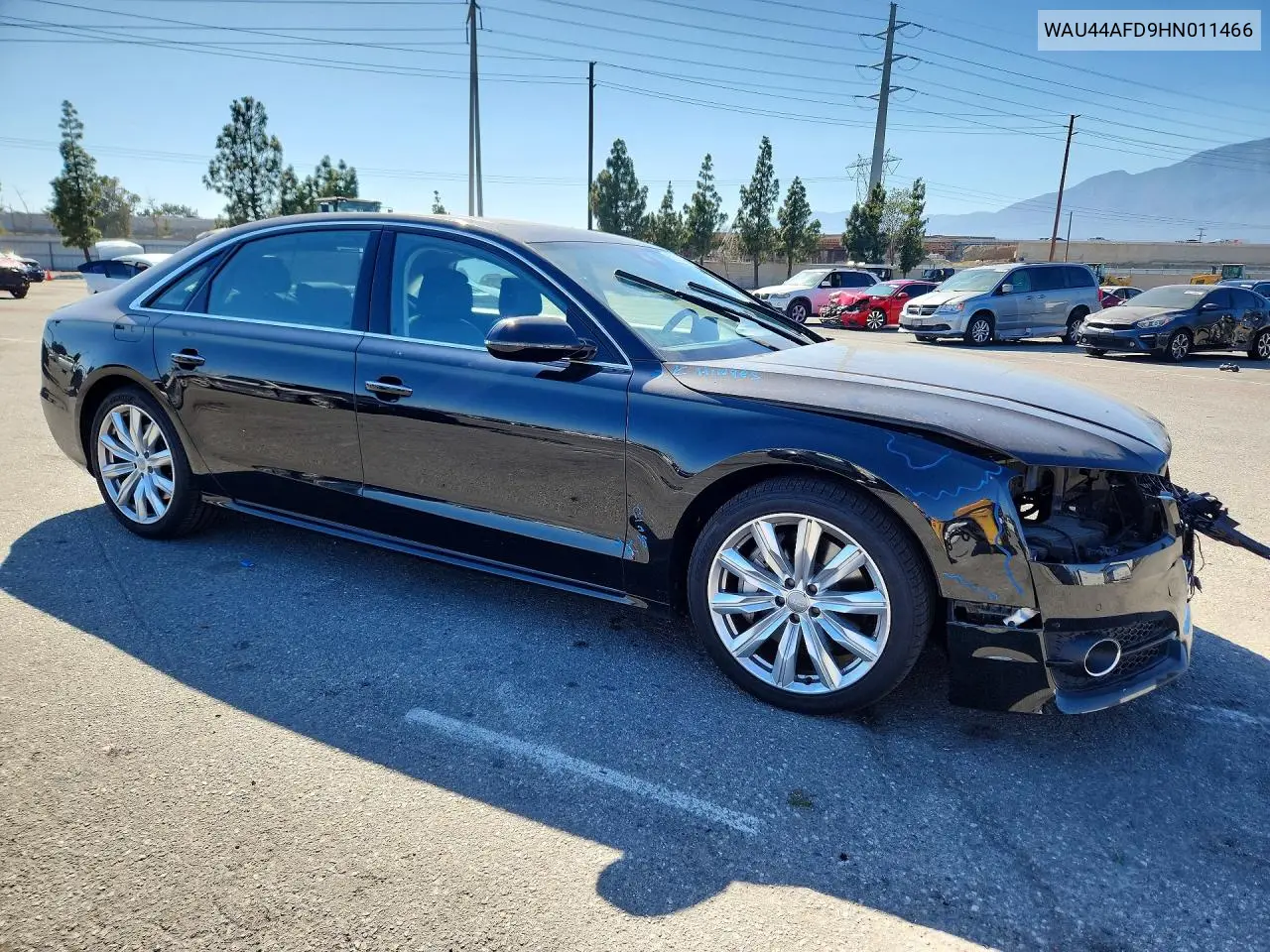 2017 Audi A8 L Quattro VIN: WAU44AFD9HN011466 Lot: 57030706