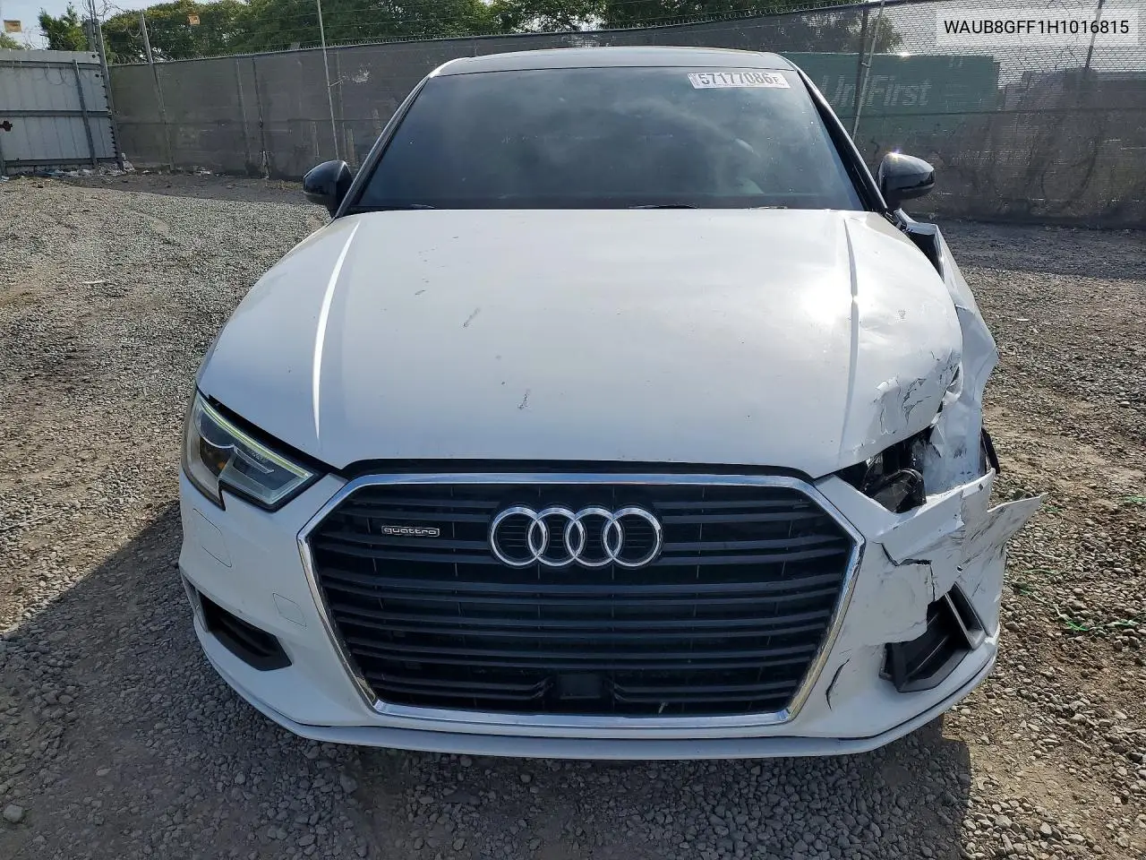2017 Audi A3 Premium VIN: WAUB8GFF1H1016815 Lot: 57177086