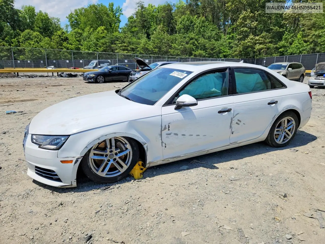 2017 Audi A4 Premium VIN: WAUGNAF46HN055421 Lot: 57718356