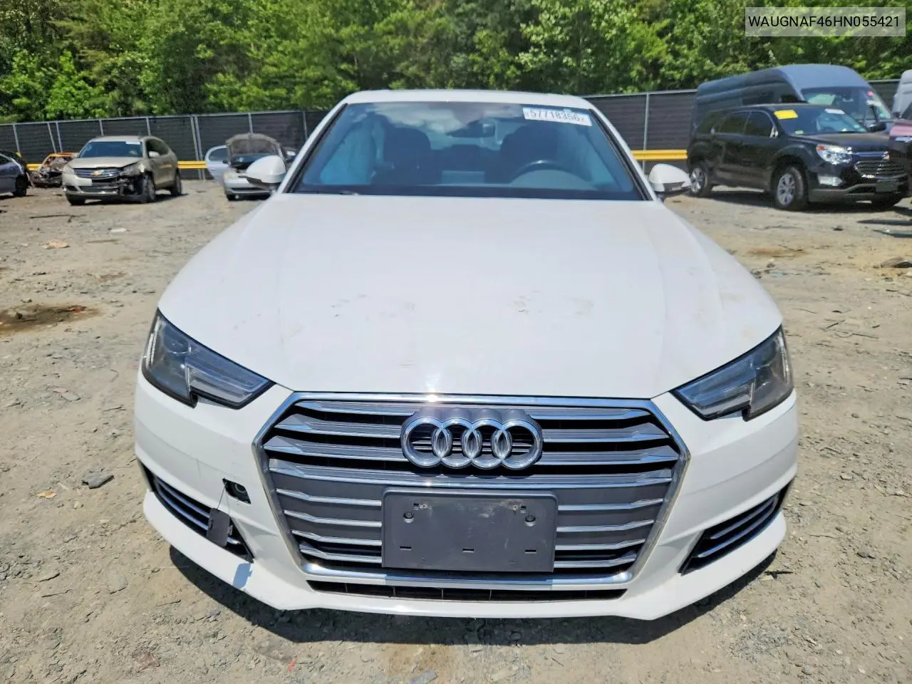 2017 Audi A4 Premium VIN: WAUGNAF46HN055421 Lot: 57718356