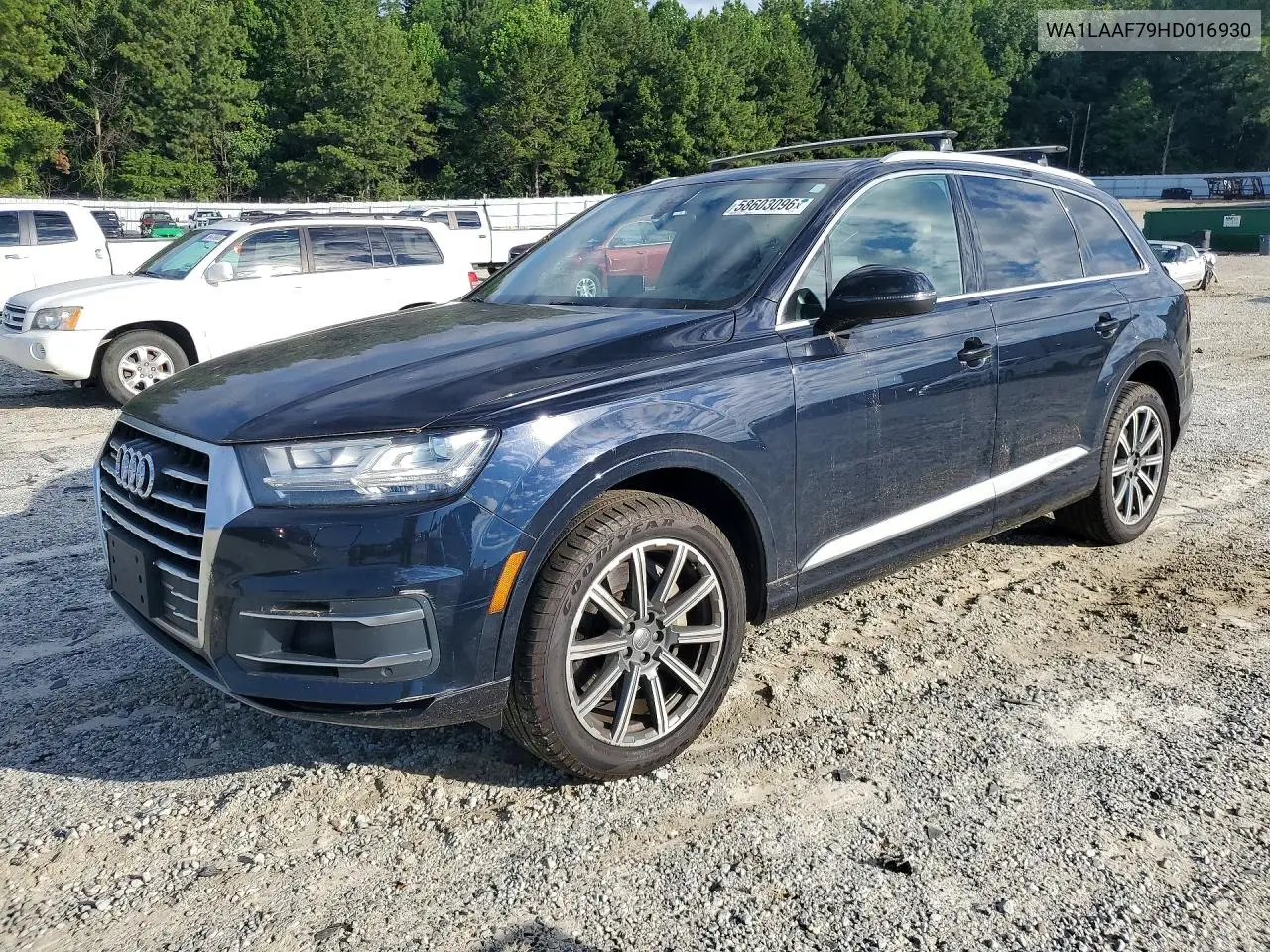 2017 Audi Q7 Premium Plus VIN: WA1LAAF79HD016930 Lot: 58603096