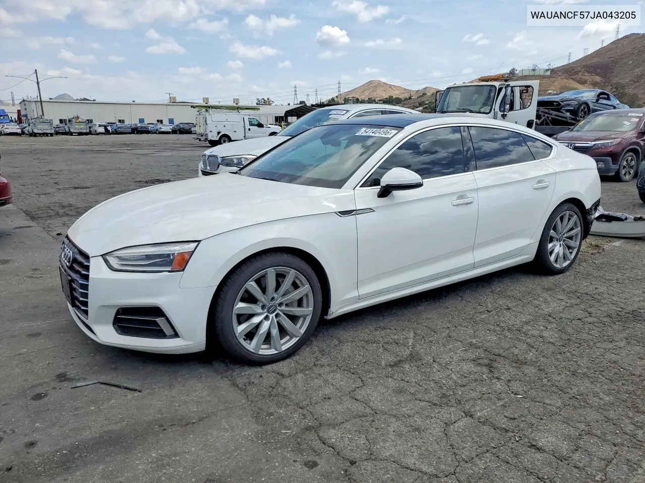 2018 Audi A5 Premium VIN: WAUANCF57JA043205 Lot: 54140496