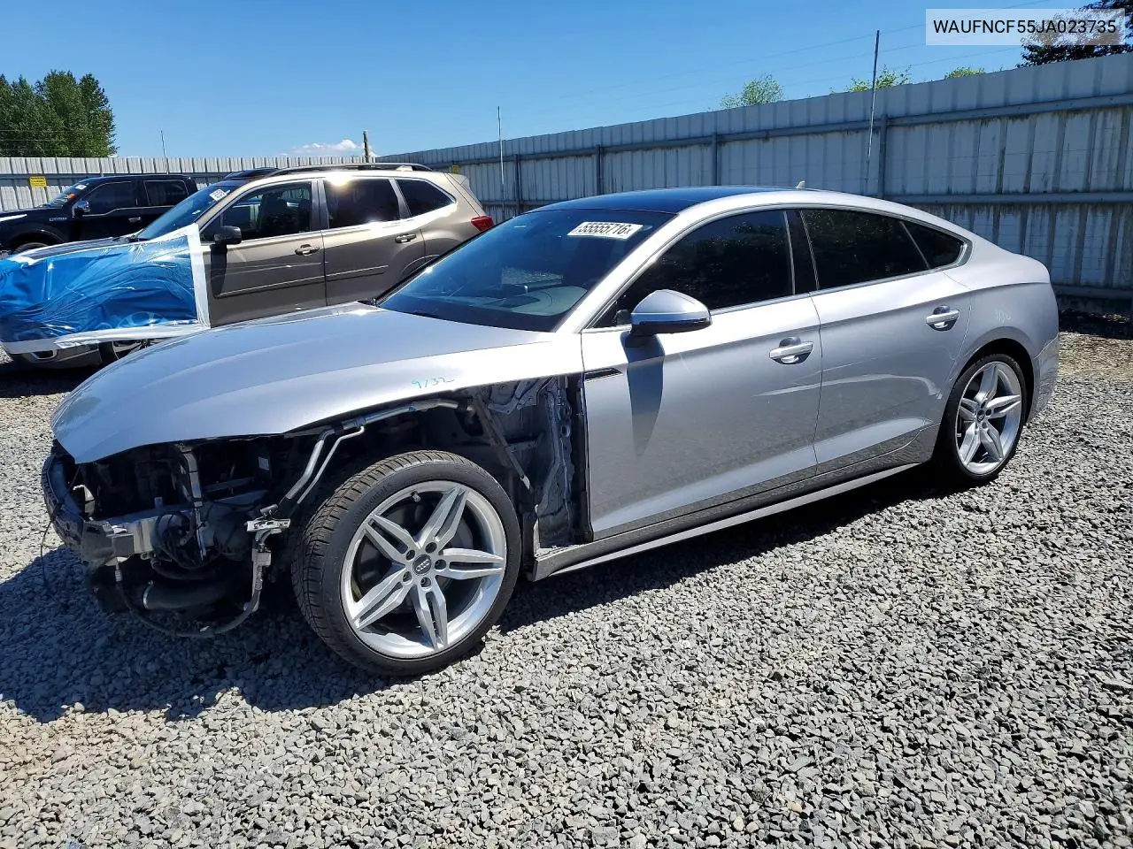 2018 Audi A5 Prestige S-Line VIN: WAUFNCF55JA023735 Lot: 55555716