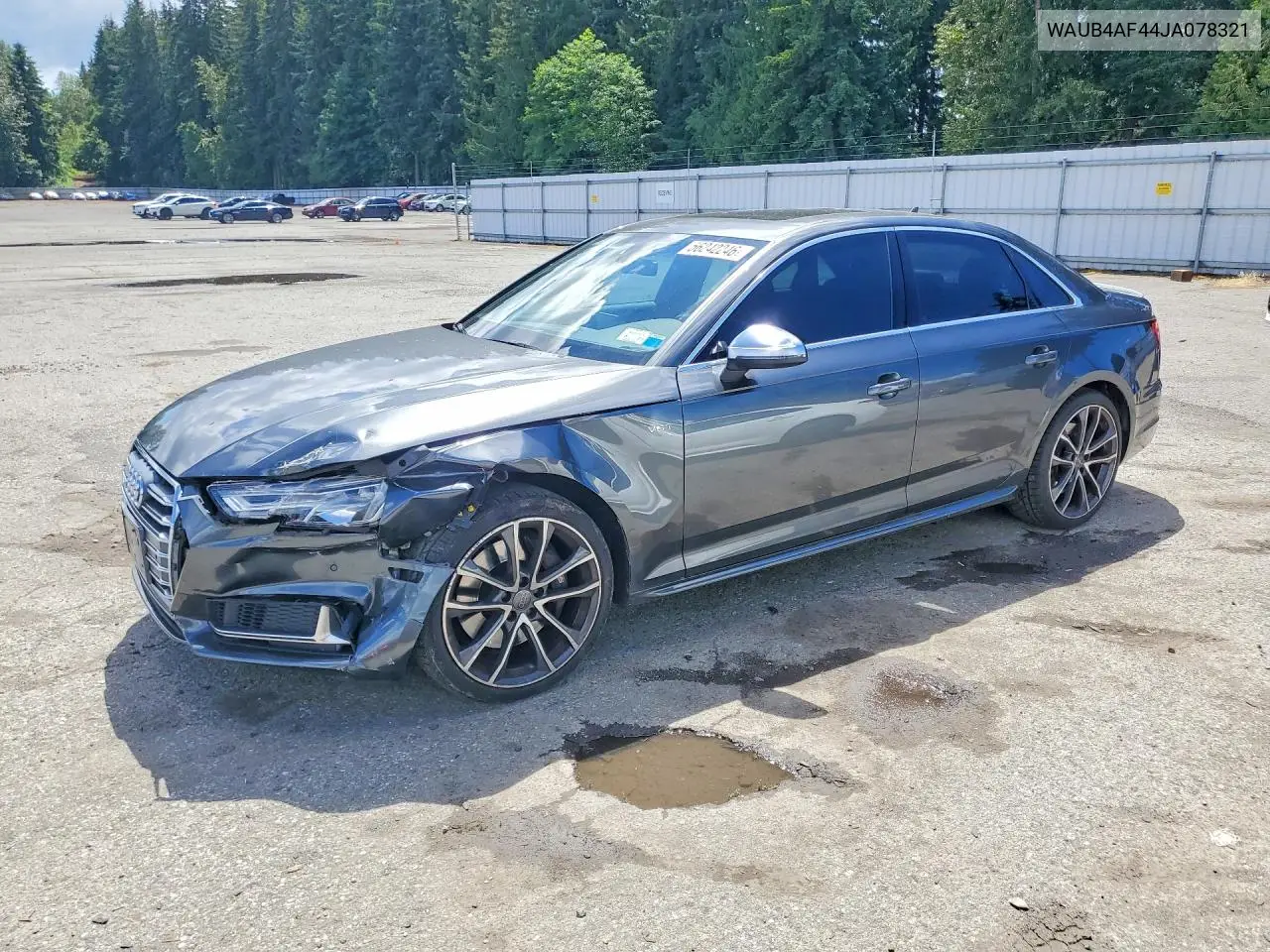 2018 Audi S4 Premium Plus VIN: WAUB4AF44JA078321 Lot: 56242246