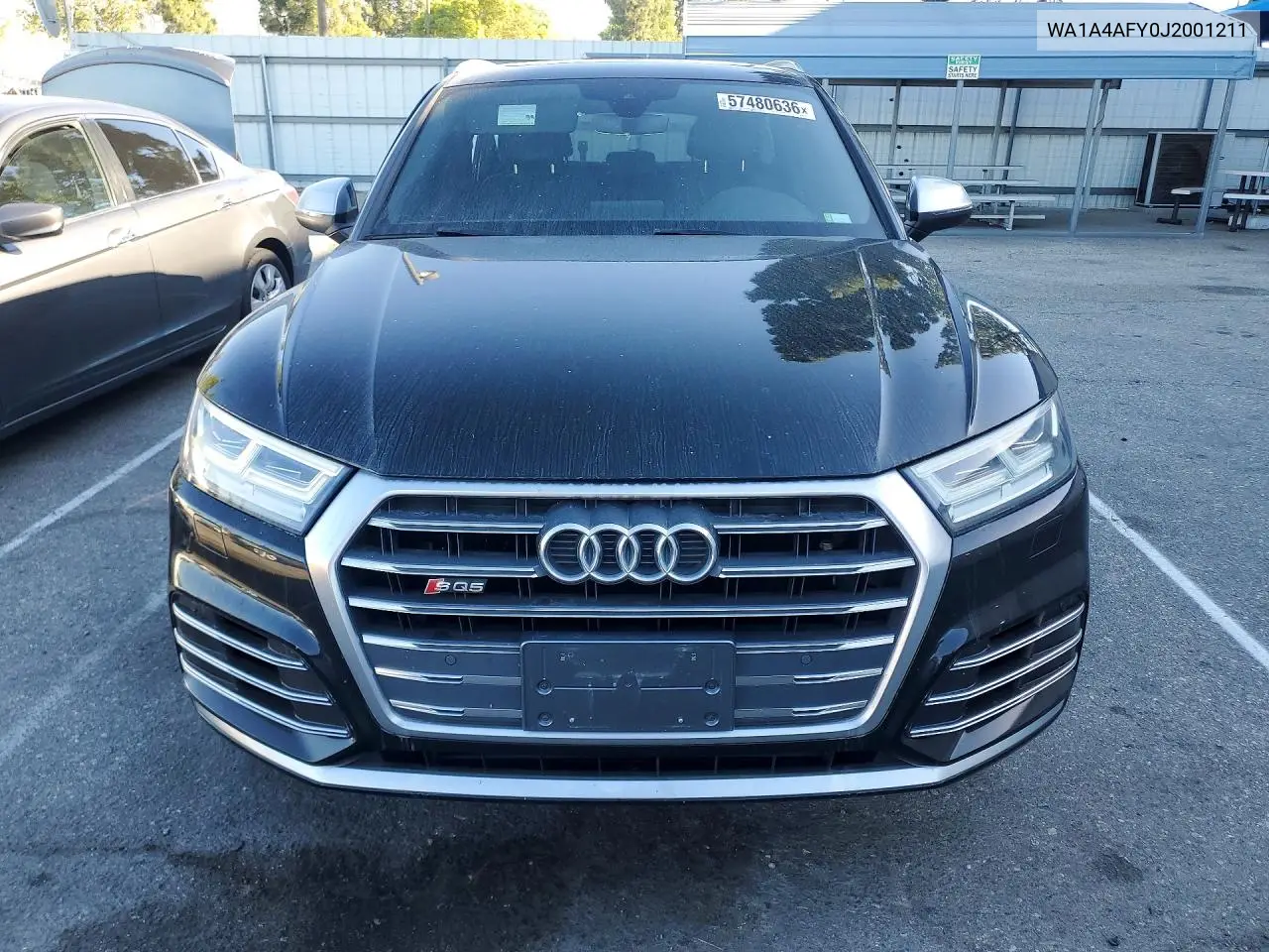 2018 Audi Sq5 Premium Plus VIN: WA1A4AFY0J2001211 Lot: 57480636