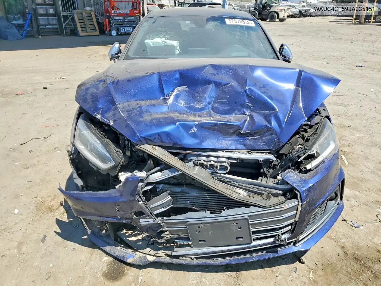 2018 Audi S5 Prestige VIN: WAUC4CF59JA035151 Lot: 57575856