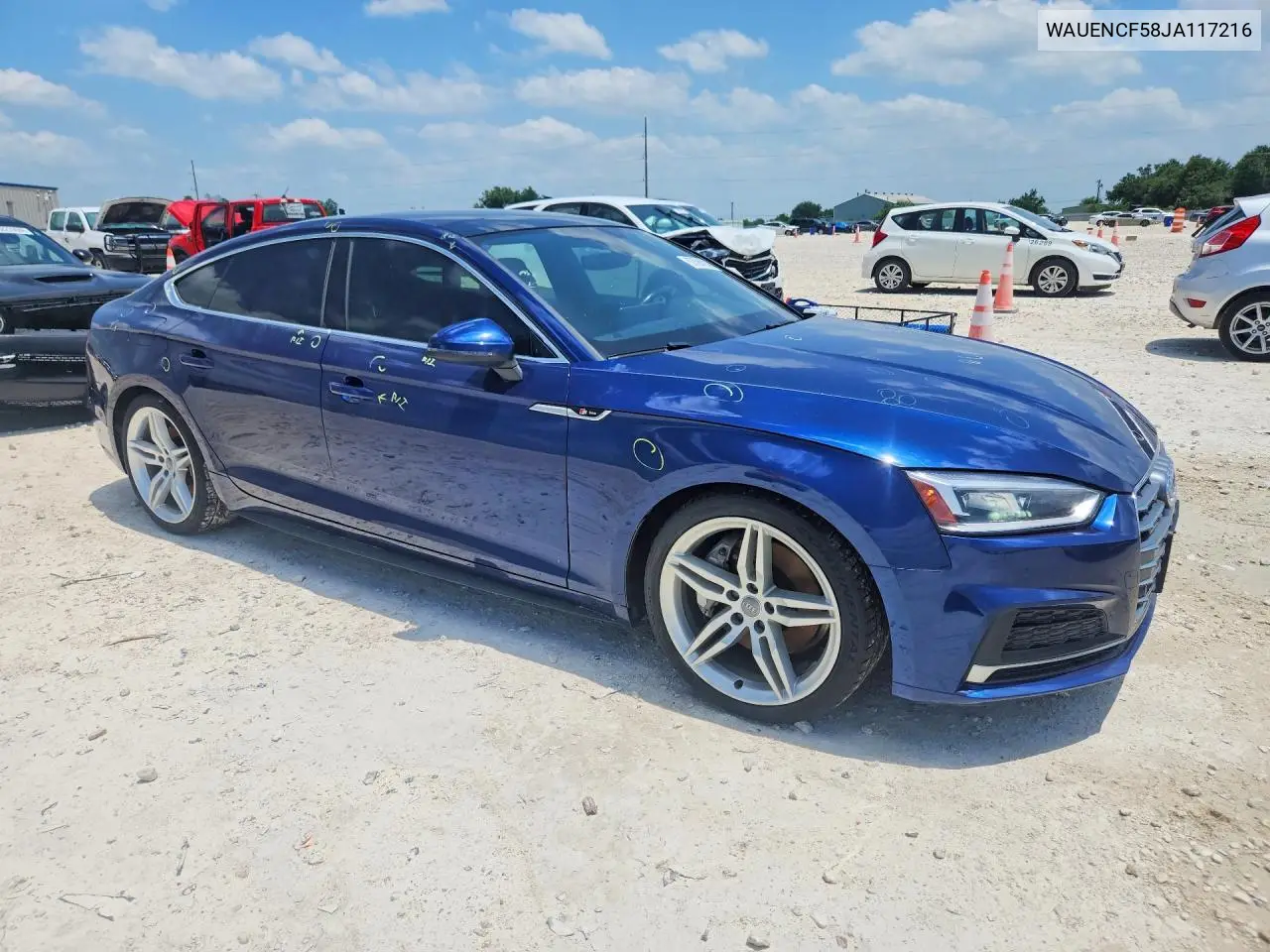 2018 Audi A5 Premium Plus S-Line VIN: WAUENCF58JA117216 Lot: 57594236