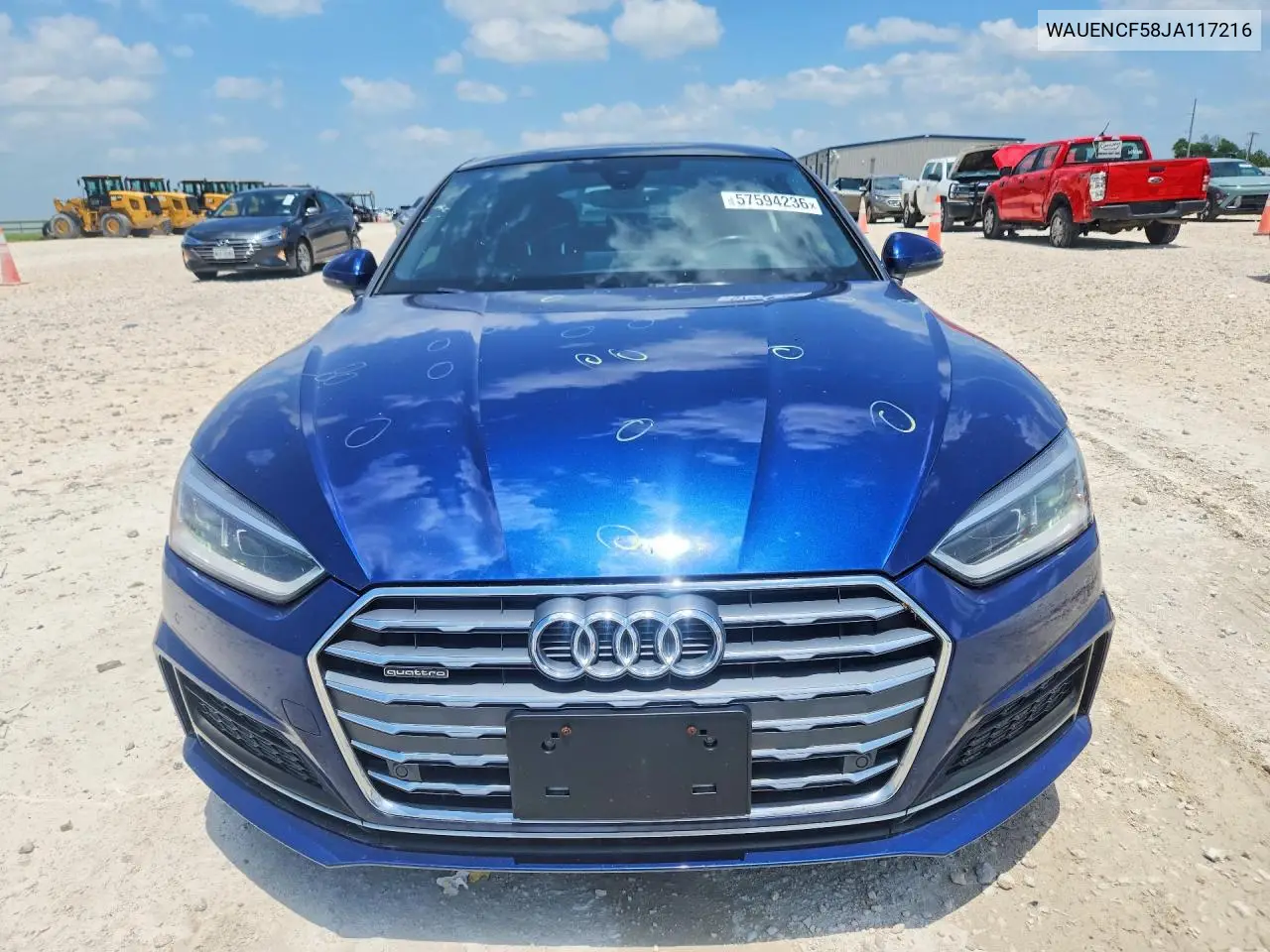 2018 Audi A5 Premium Plus S-Line VIN: WAUENCF58JA117216 Lot: 57594236