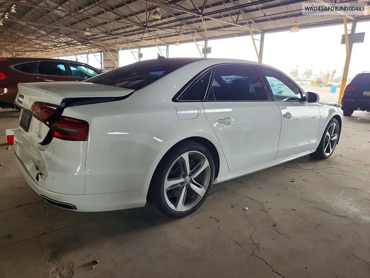 2018 Audi A8 L Quattro VIN: WAU43AFD8JN000483 Lot: 57867426