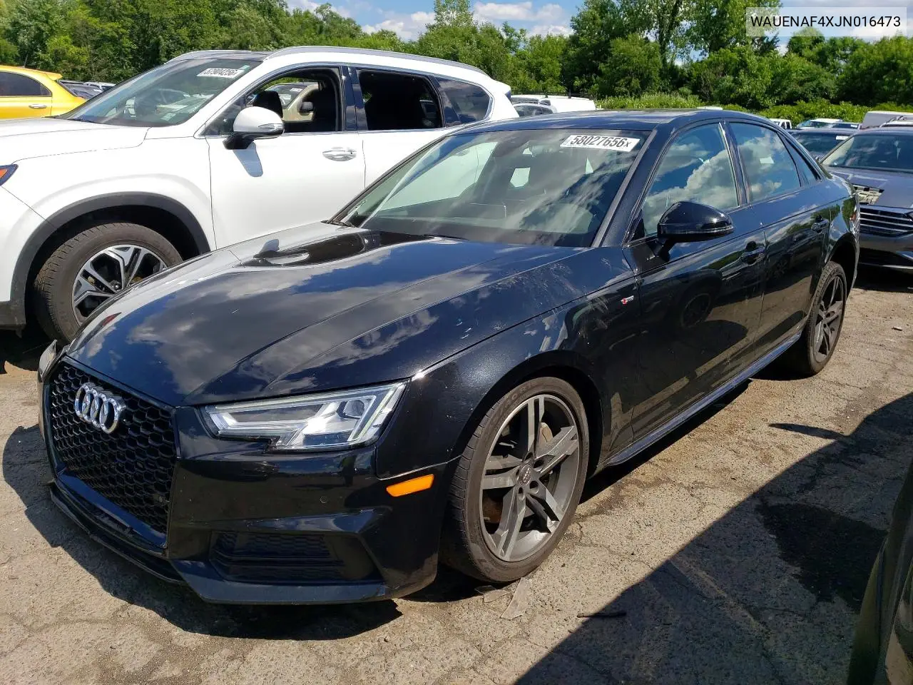 2018 Audi A4 Premium Plus VIN: WAUENAF4XJN016473 Lot: 58027656
