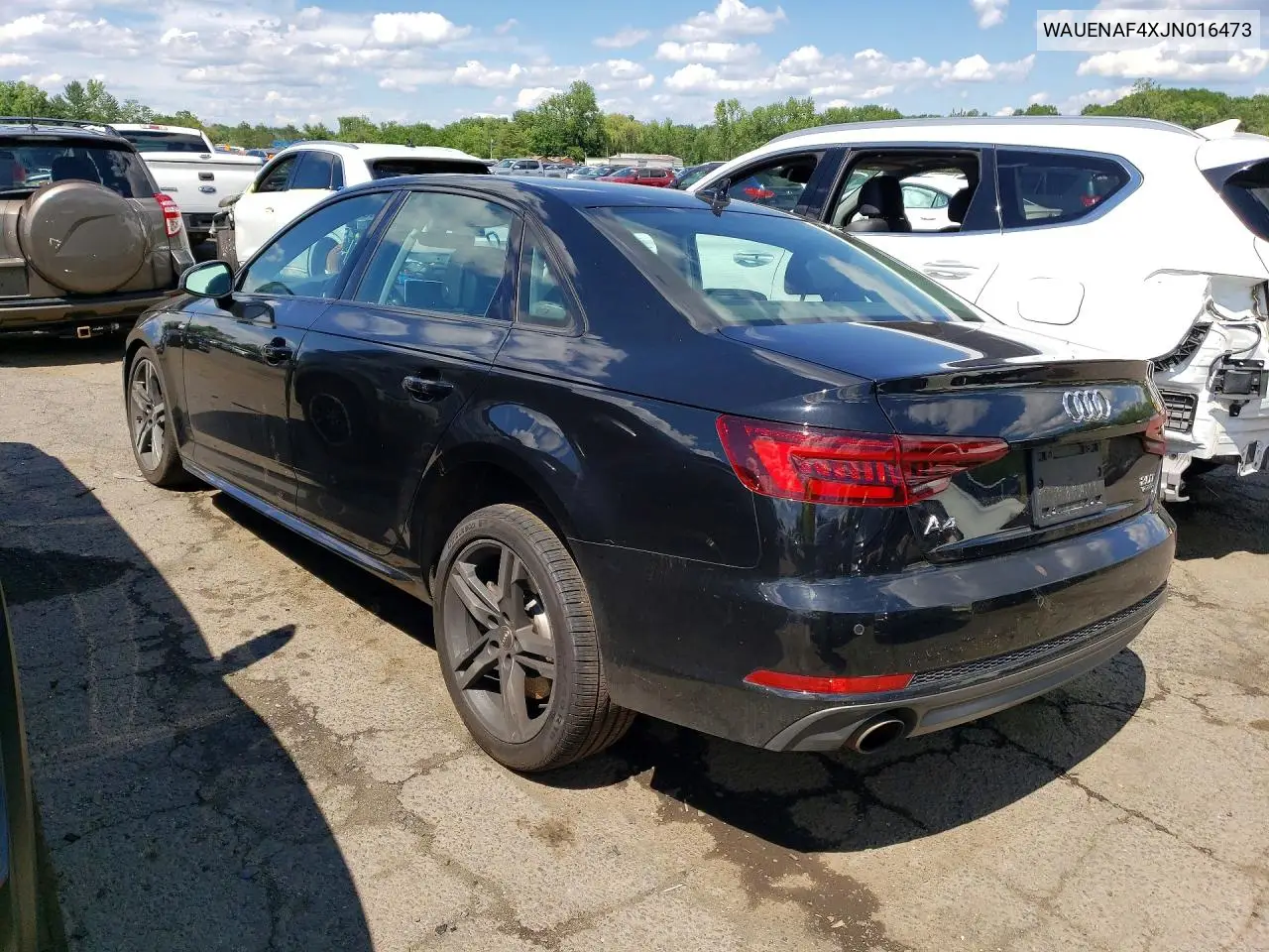 2018 Audi A4 Premium Plus VIN: WAUENAF4XJN016473 Lot: 58027656