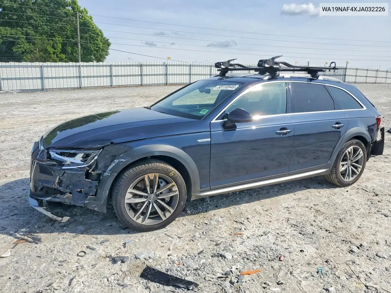 2018 Audi A4 Allroad Prestige VIN: WA19NAF4XJA032226 Lot: 58110546
