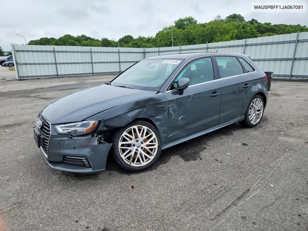 2018 Audi A3 E-Tron Prestige VIN: WAUSPBFF1JA067081 Lot: 58111476