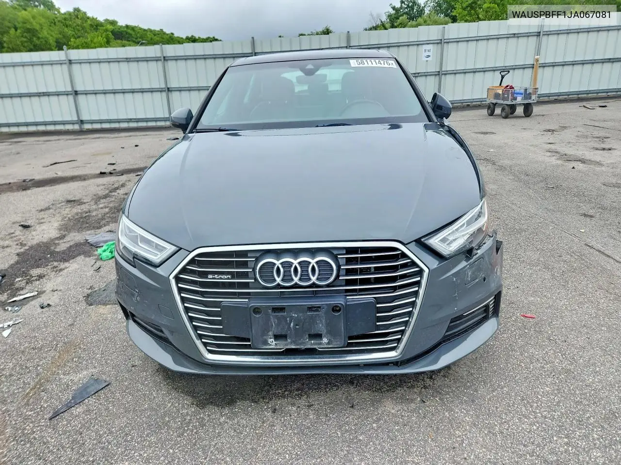 2018 Audi A3 E-Tron Prestige VIN: WAUSPBFF1JA067081 Lot: 58111476