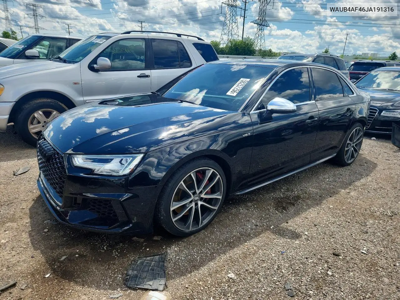 2018 Audi S4 Premium Plus VIN: WAUB4AF46JA191316 Lot: 58257256