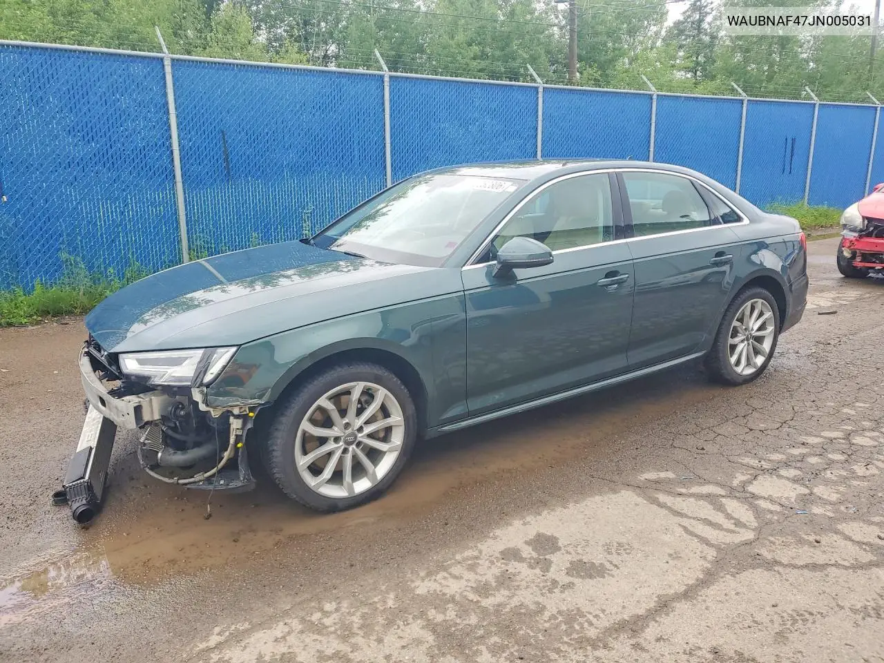 2018 Audi A4 Progressiv VIN: WAUBNAF47JN005031 Lot: 58262806