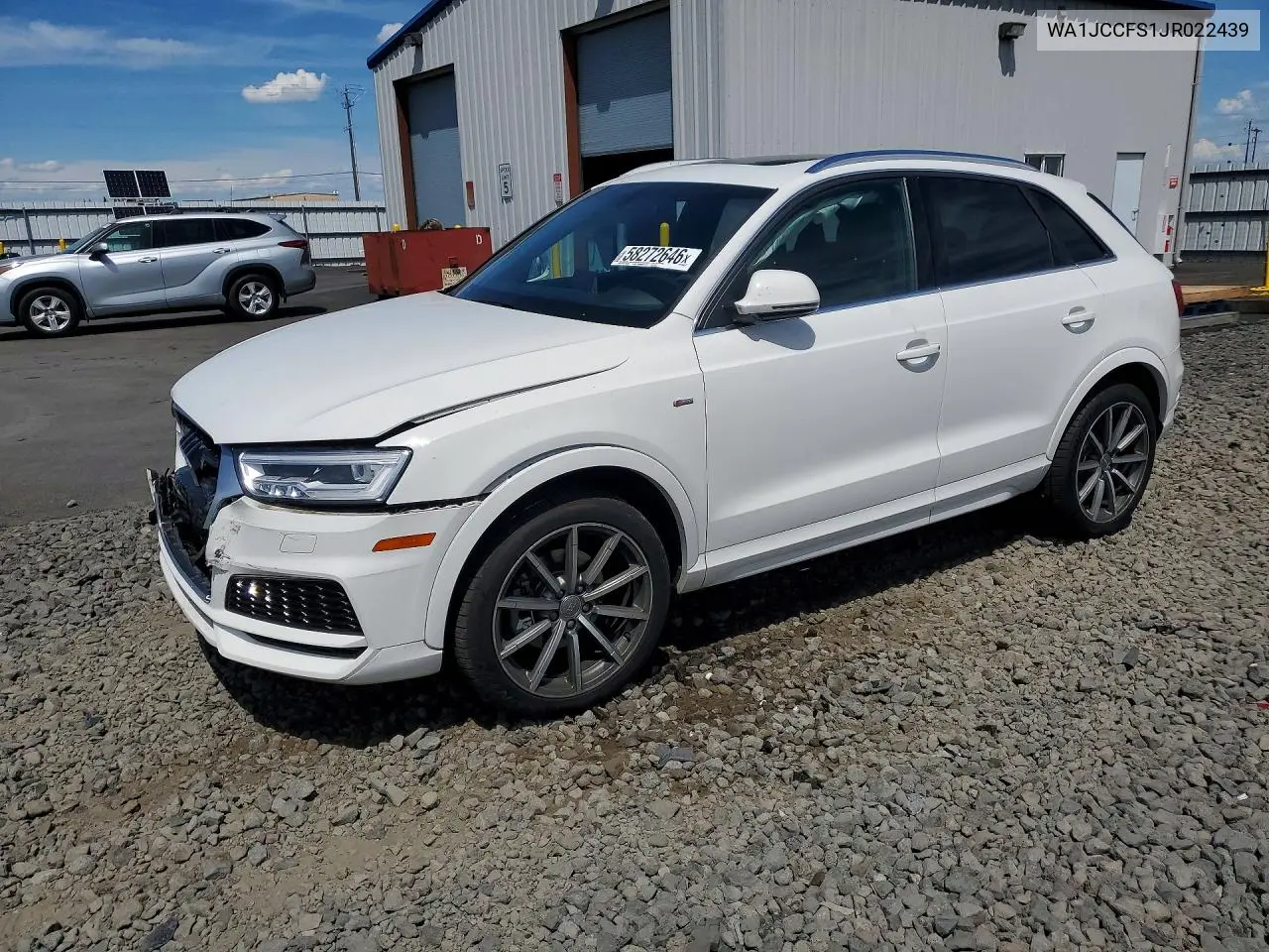 2018 Audi Q3 Premium Plus VIN: WA1JCCFS1JR022439 Lot: 58272646