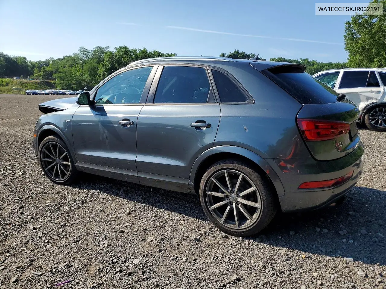 2018 Audi Q3 Premium VIN: WA1ECCFSXJR002191 Lot: 59174356