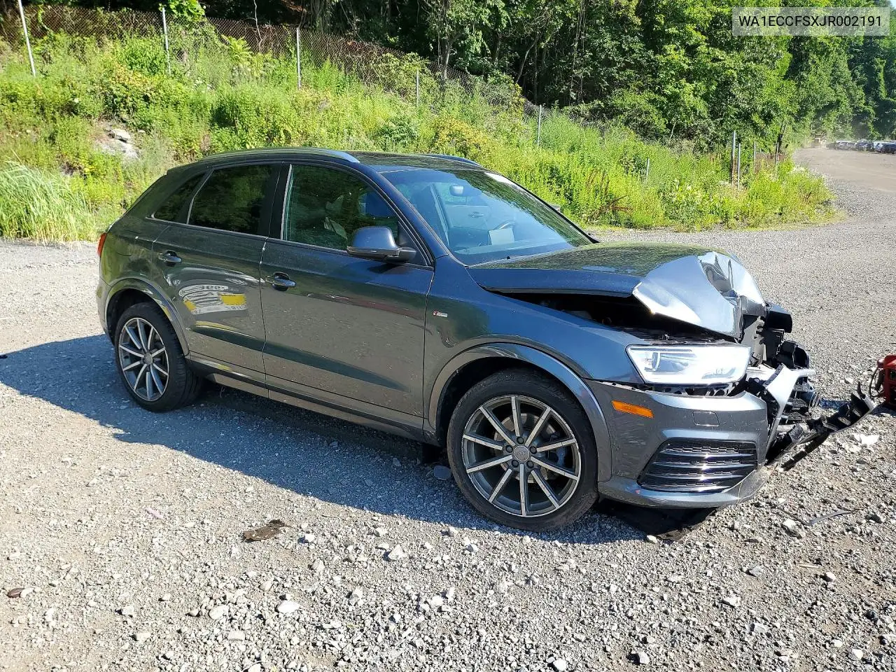 2018 Audi Q3 Premium VIN: WA1ECCFSXJR002191 Lot: 59174356