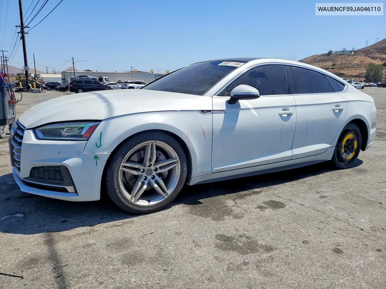 2018 Audi A5 Premium Plus S-Line VIN: WAUENCF59JA046110 Lot: 60011156