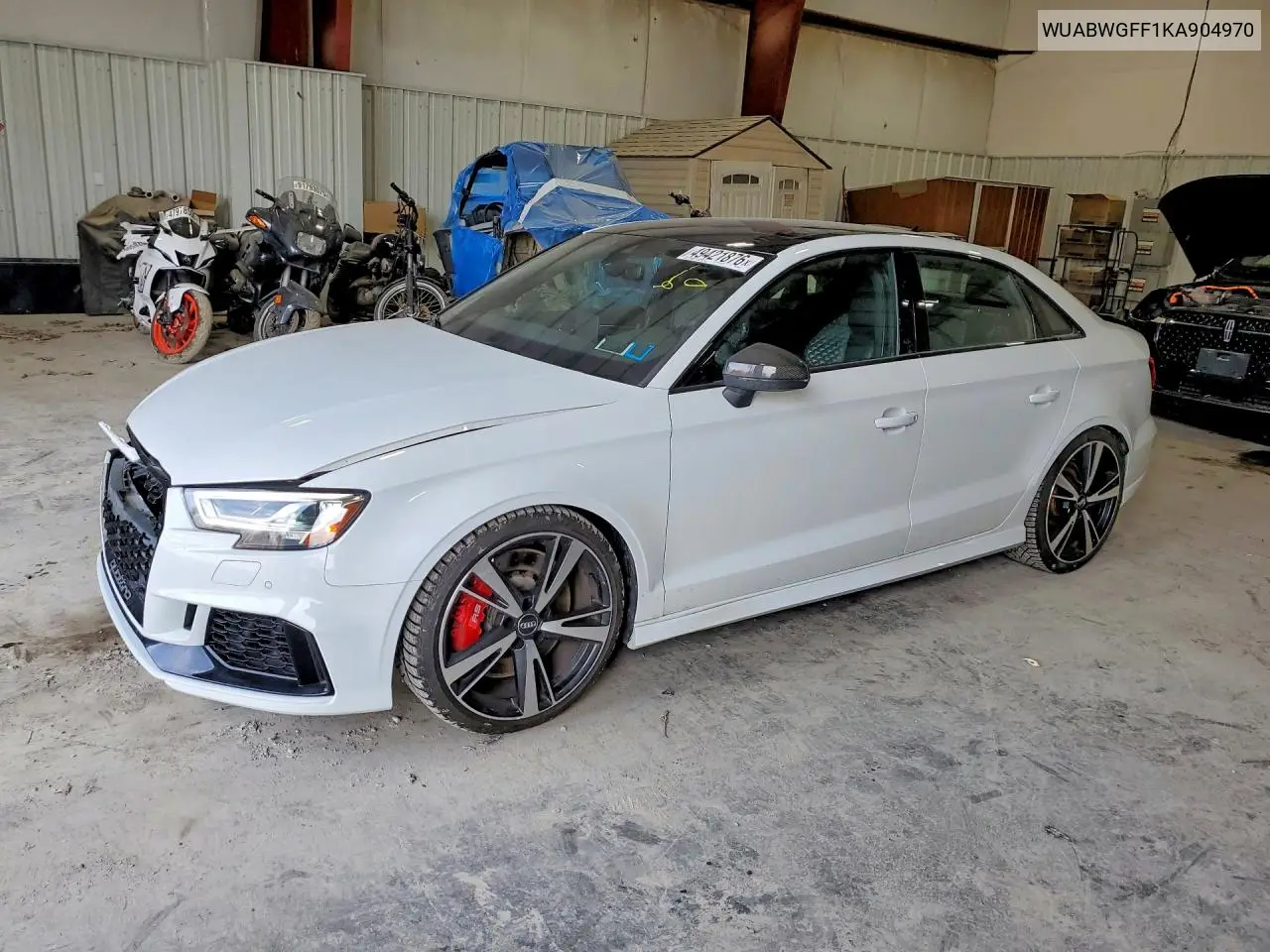 2019 Audi Rs3 VIN: WUABWGFF1KA904970 Lot: 49421876