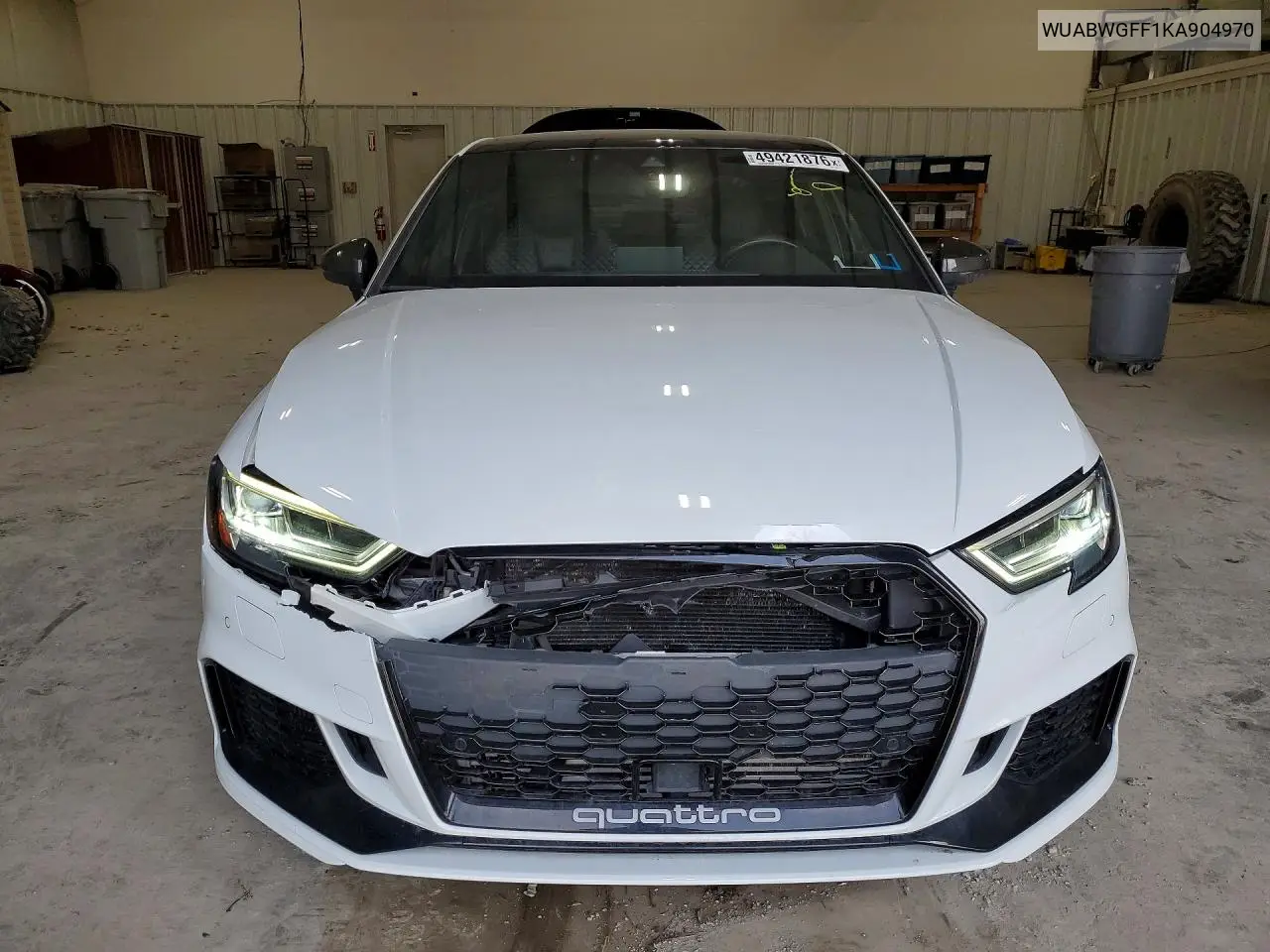 2019 Audi Rs3 VIN: WUABWGFF1KA904970 Lot: 49421876