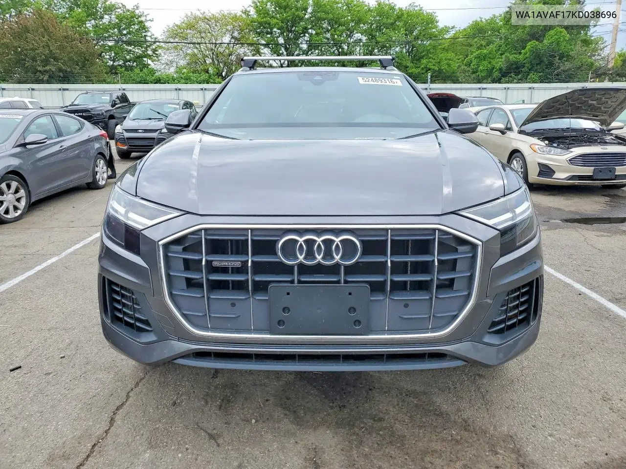 2019 Audi Q8 Premium VIN: WA1AVAF17KD038696 Lot: 52489316