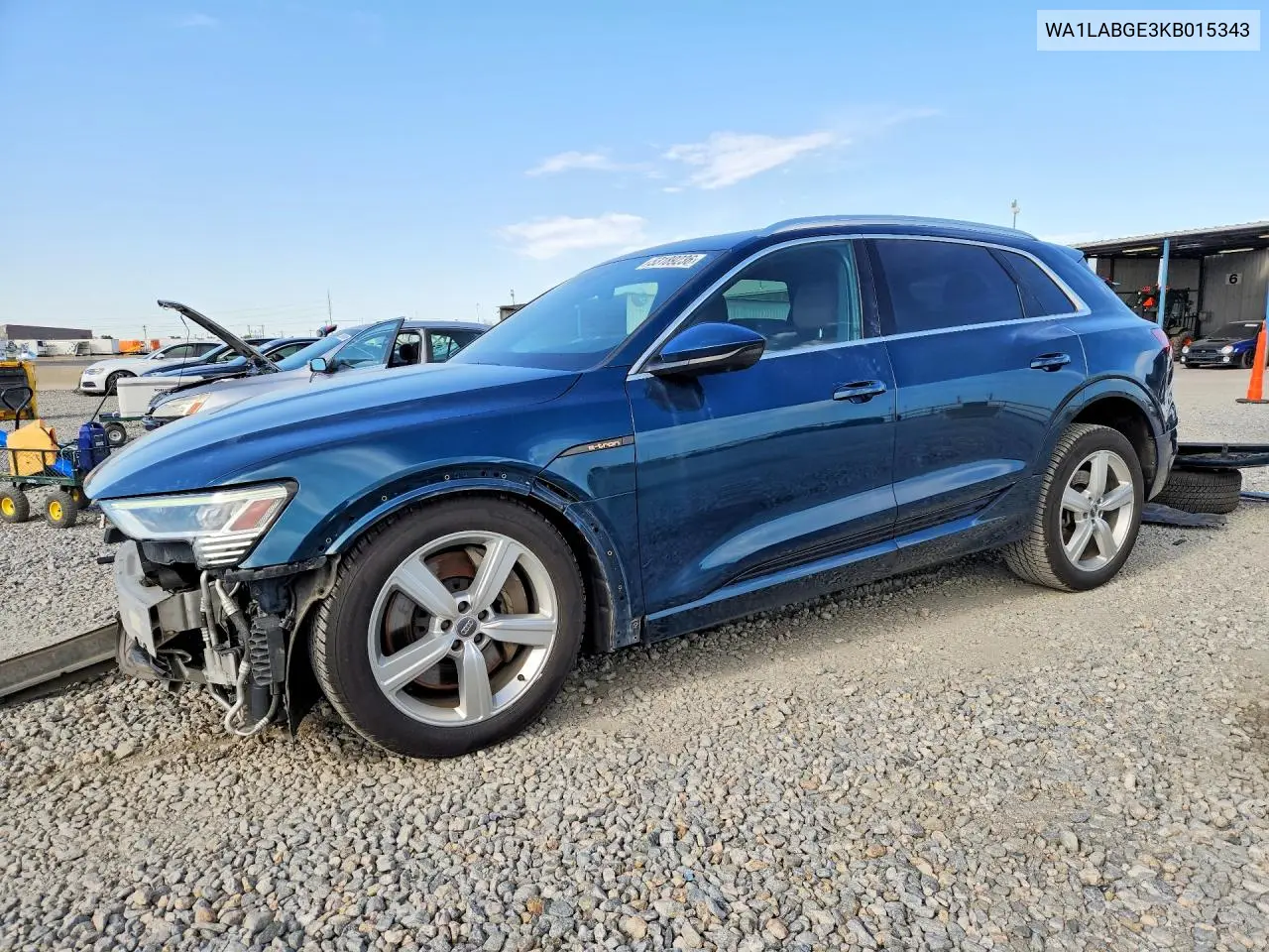 2019 Audi E-Tron Premium Plus VIN: WA1LABGE3KB015343 Lot: 53189236