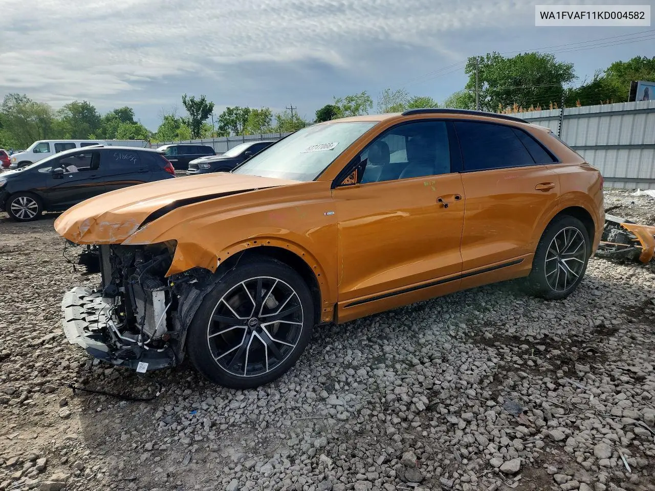 2019 Audi Q8 Prestige S-Line VIN: WA1FVAF11KD004582 Lot: 53747066