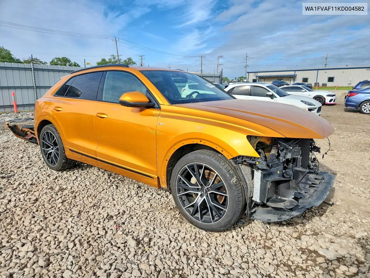 2019 Audi Q8 Prestige S-Line VIN: WA1FVAF11KD004582 Lot: 53747066