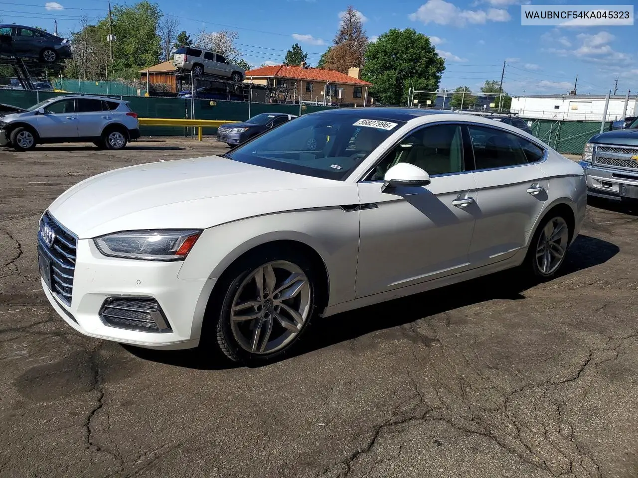 2019 Audi A5 Premium Plus VIN: WAUBNCF54KA045323 Lot: 56827996