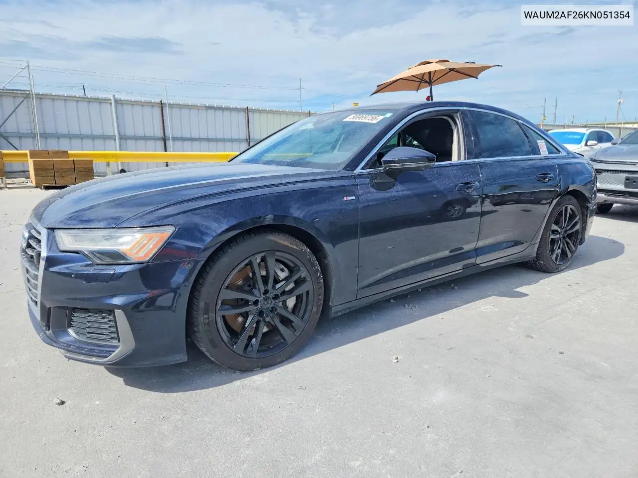 2019 Audi A6 Prestige VIN: WAUM2AF26KN051354 Lot: 56969756