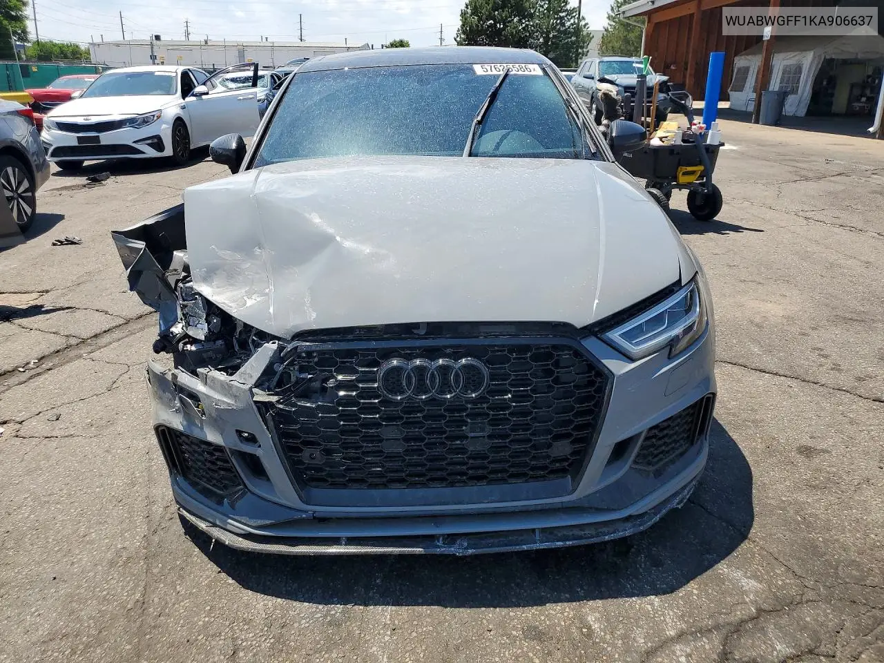 2019 Audi Rs3 VIN: WUABWGFF1KA906637 Lot: 57626586
