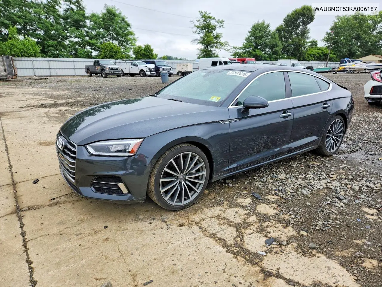 2019 Audi A5 Premium Plus VIN: WAUBNCF53KA006187 Lot: 57831096