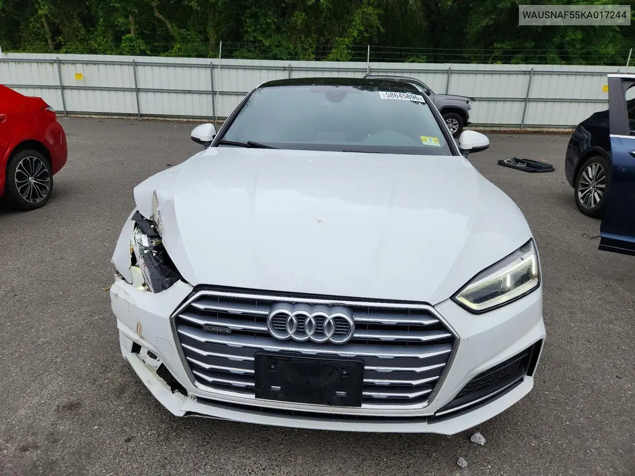 2019 Audi A5 Premium VIN: WAUSNAF55KA017244 Lot: 58645896