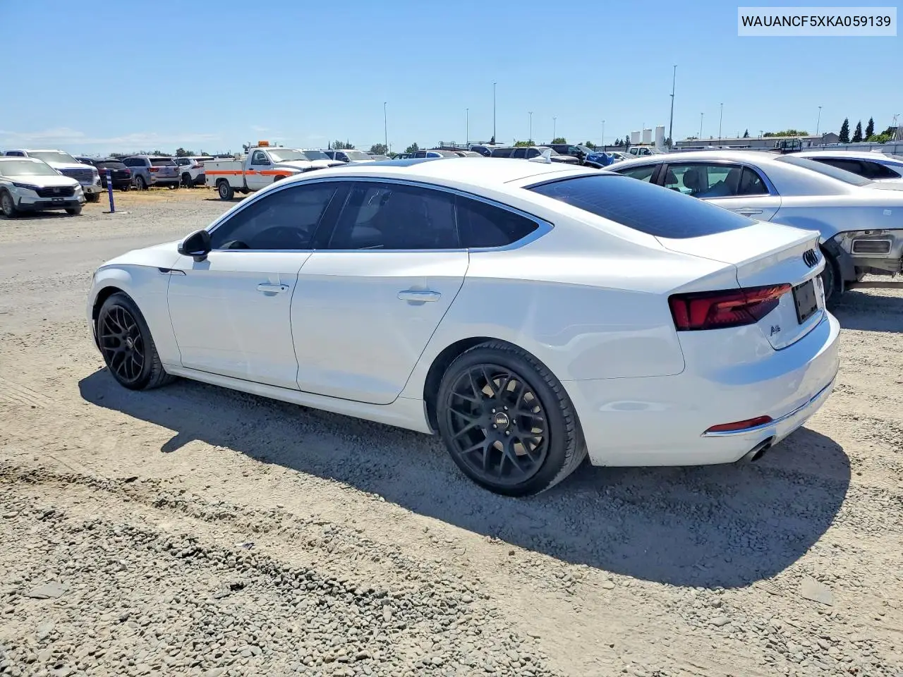 2019 Audi A5 Premium VIN: WAUANCF5XKA059139 Lot: 59166416